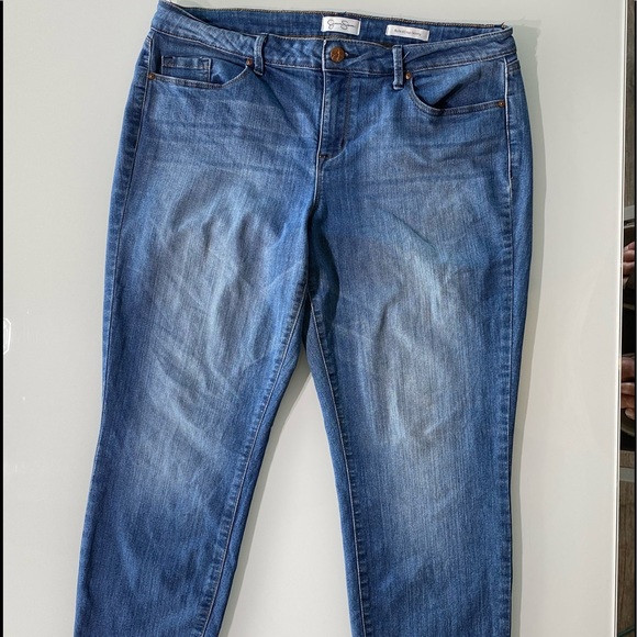 Jessica Simpson Denim - LAST CHANCE Jessica Simpson Rolled Cuff Washed Denim Skinny Jeans, 14/32